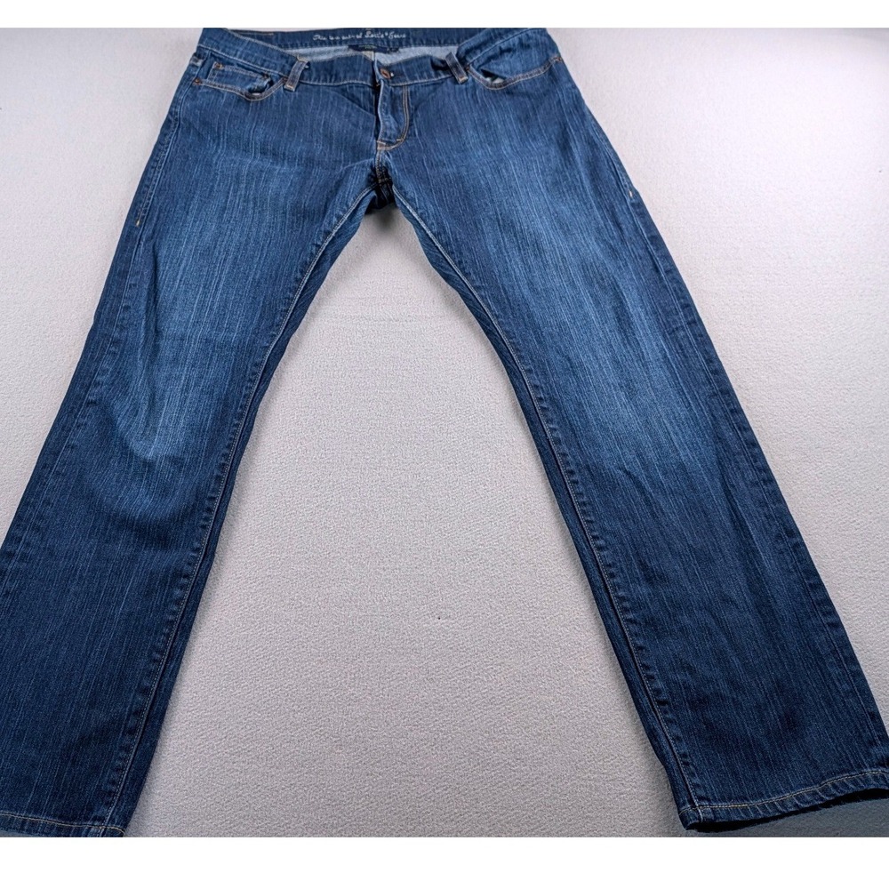 Levis Eco 523 Tilted Straight Leg Jeans Womens 14M Blue Recycled Cotton Stretch‎